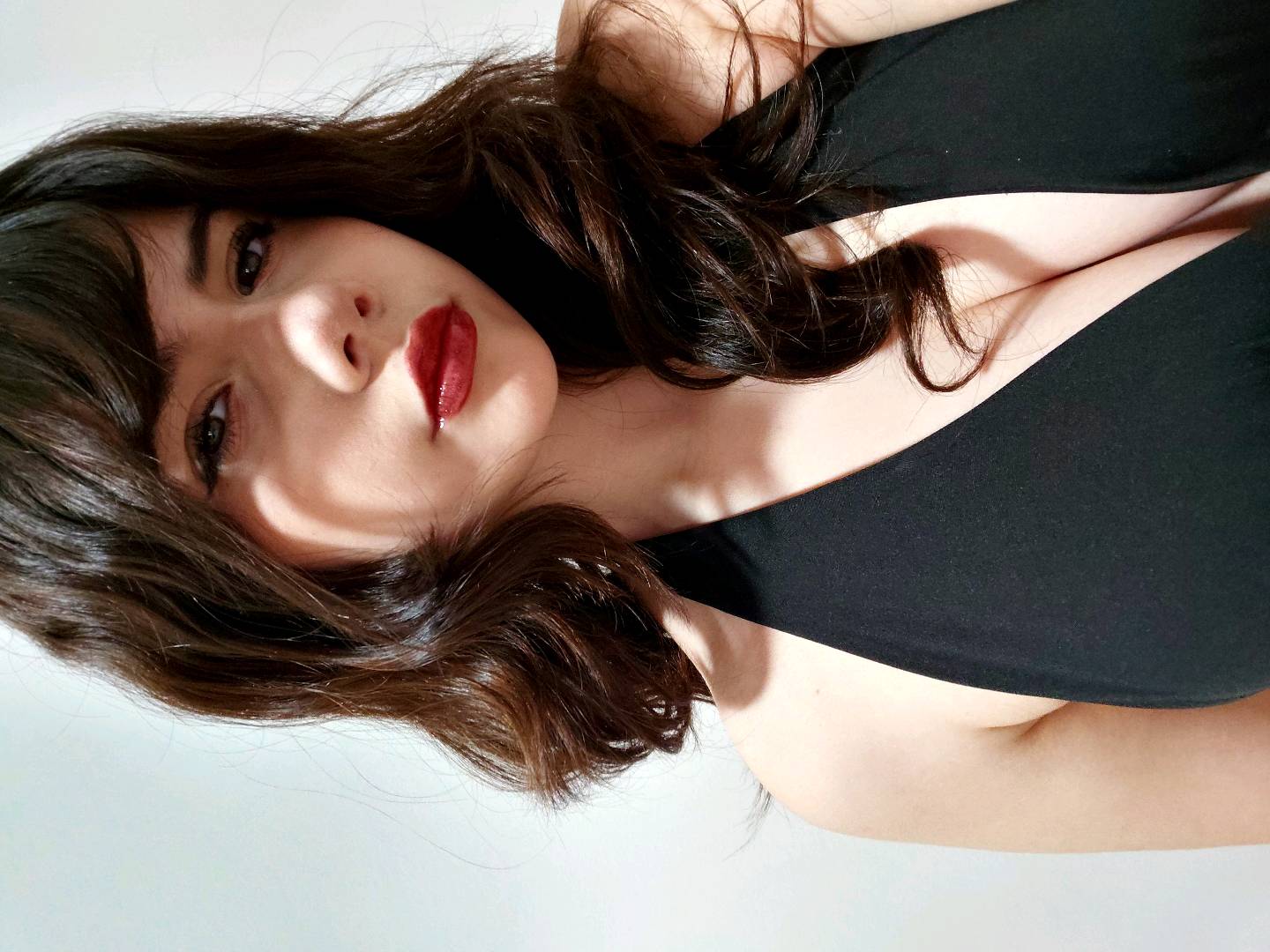 Woman looking into the camera