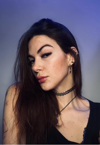 Close portrait of a woman
